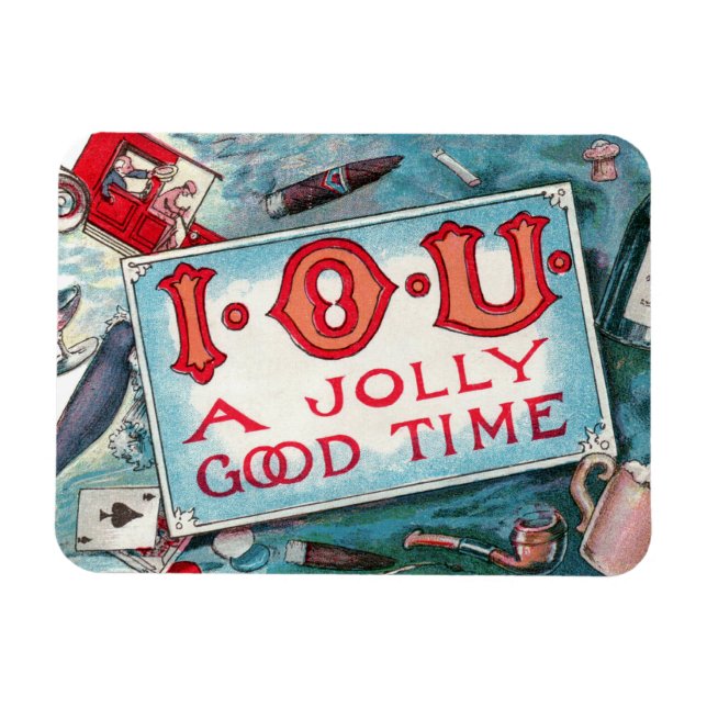 Íman Festas de Vícios Antigos, Jogos de Azar, Bebida e  (Horizontal)