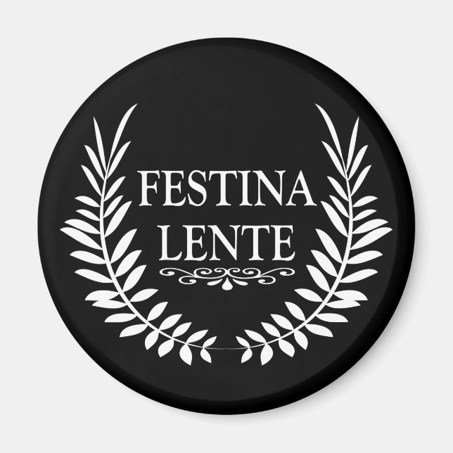 Íman festina lente (Frente)