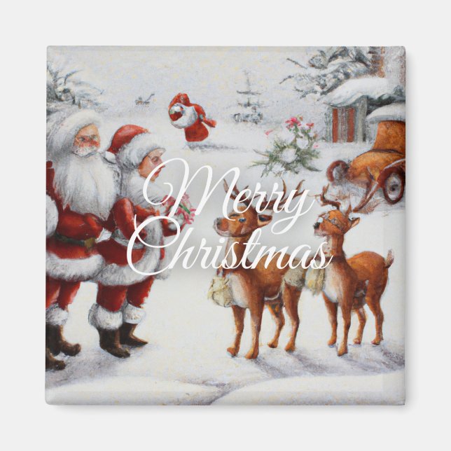 Íman Festive "Merry Christmas" Holiday Cheer Magnet (Frente)