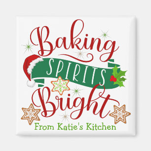 Íman Festivo Baking Espíritos Brilhantes Natal