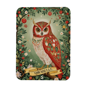 Íman Festivo Foliage Owl Personalizado