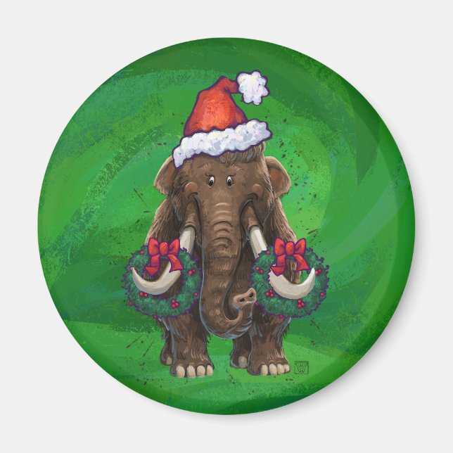Íman Festivo Mastodon Verde (Frente)