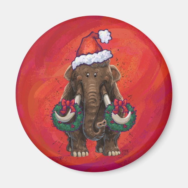 Íman Festivo Mastodon Vermelho (Frente)