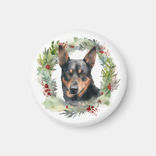 Íman Festivo Pup de Festiva de Wreath de Natal em Kelpi