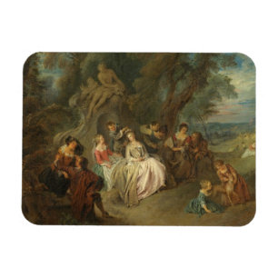 Íman Fête Champêtre, C. 1730 (óleo em canvas)
