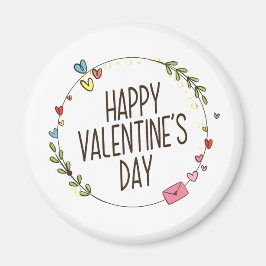 Íman Fia simples do Feliz dia de os namorados | Magnet