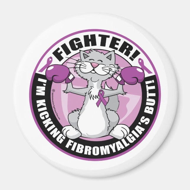 Íman Fibromialgia Gato de Combate (Frente)