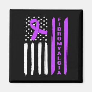 Íman Fibromialgia Púrpura de Bandeira Americana
