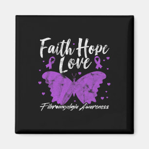 Íman Fibromialgia Sensibilização Fibro de Borboleta Púr