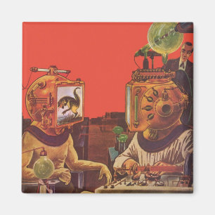 Íman Ficção científica do vintage, capacetes