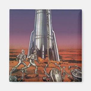 Íman Ficção científica retrô, astronautas, alienígenas