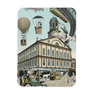 Íman Ficção científica retrô, cidade steampunk vitorian