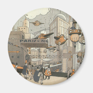 Íman Ficção científica urbana vintage Paris, Steam Punk