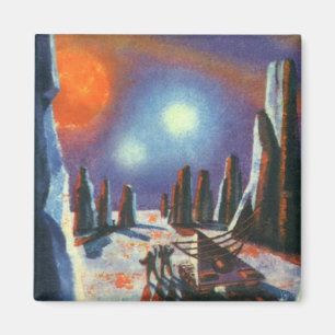 Íman Ficção Científica Vintage Planeta Estrangeiro com 