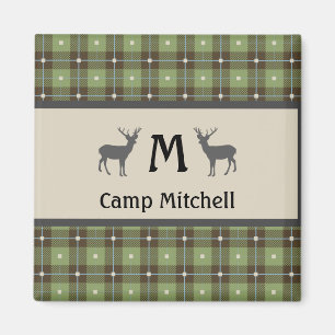 Íman Ficheiro de Cabine de Veado Verde Xadrez