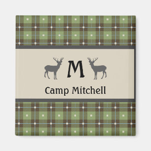 Íman Ficheiro de Cabine de veados de Xadrez verde