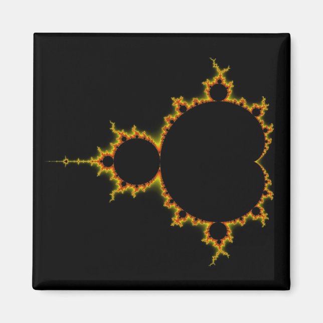 Íman Fiery Mandelbrot Set Magnet (Frente)