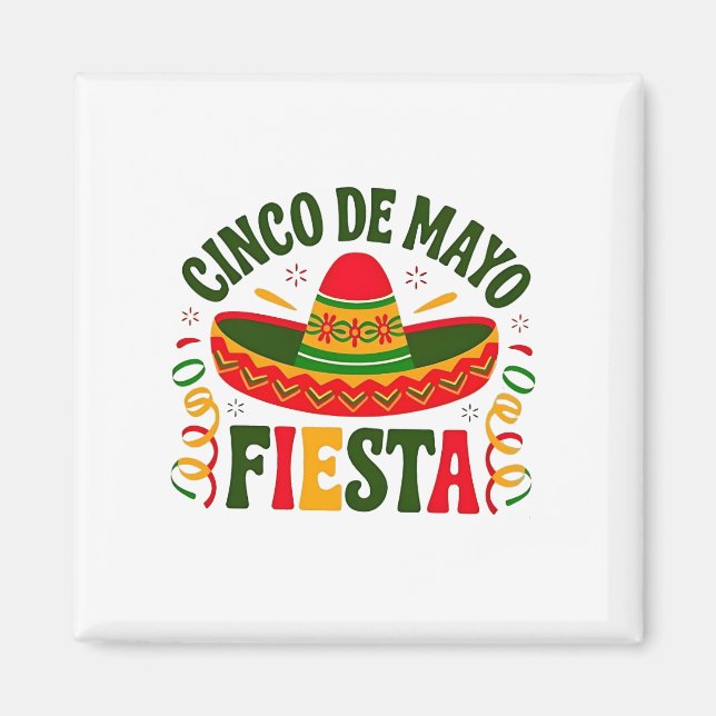 Íman Fiesta Squad Cinco De Mayo Mexicano Sombrero (Frente)