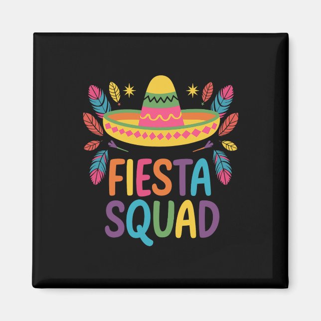 Íman Fiesta Squad Family Matching Cinco De Mayo (Frente)