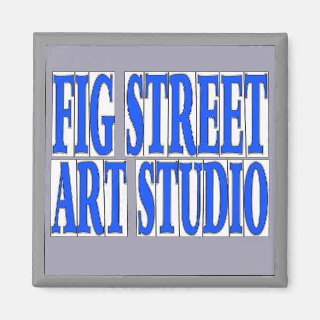Íman Fig Street Studio Blue - Azulejos (Frente)