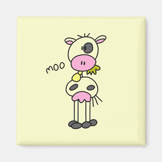 Íman Figura camiseta e presentes da vara da vaca (Frente)