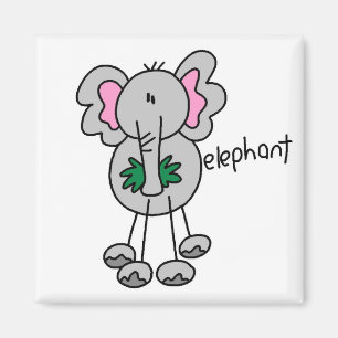 Íman Figura camiseta e presentes da vara do elefante