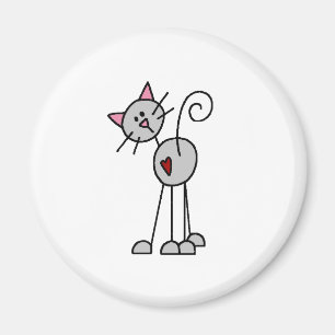 Íman Figura cinzenta ímã da vara do gato
