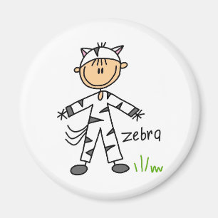 Íman Figura da vara no ímã do terno da zebra