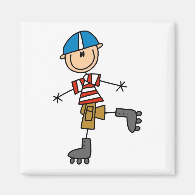 Íman Figura de Bastão de Patinação no Rolo (Frente)