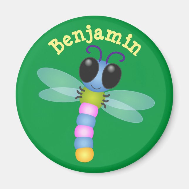 Íman Figura de desenho animado de libélula em forma de  (Frente)
