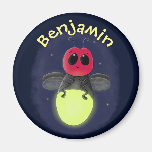 Íman Figura de desenho animado do inseto de iluminação  (Frente)