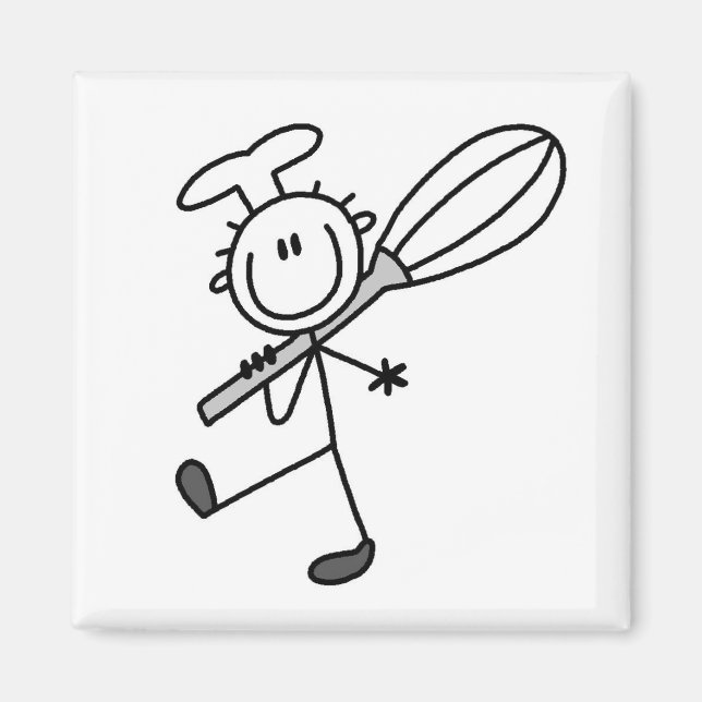 Íman Figura de Palito Chef com Batedeira (Frente)