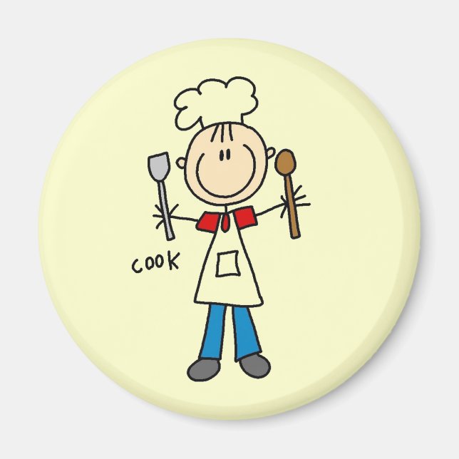 Íman Figura de Palito Cozinheiro (Frente)