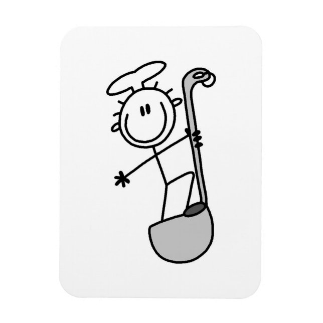 Íman Figura de Palito de Chef com Concha (Vertical)