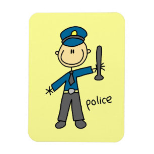 Íman Figura de Palito de Oficial de Polícia