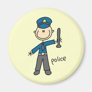 Íman Figura de Palito de Oficial de Polícia