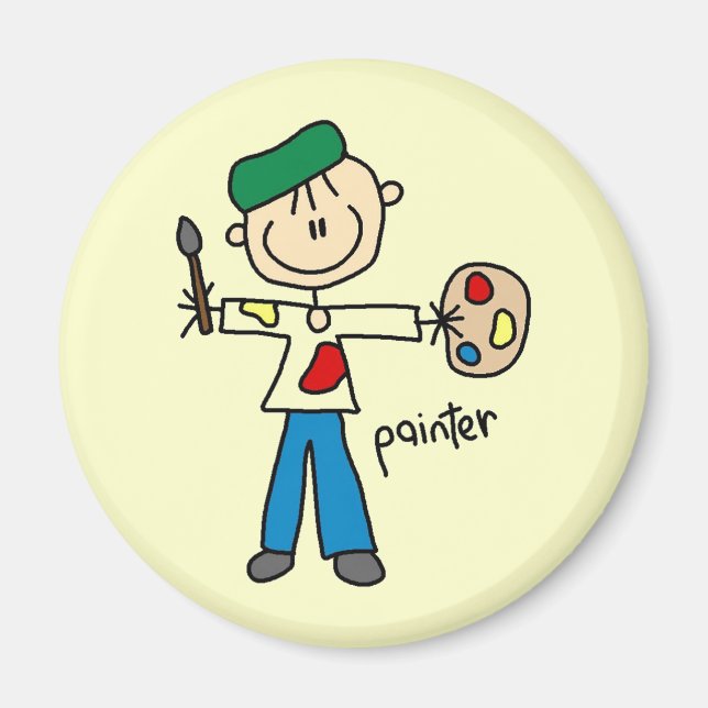 Íman Figura de Palito de Pintor (Frente)