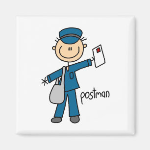 Íman Figura de palito de trabalhador postal