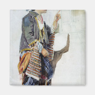 Íman Figura de uma menina no traje turco, século XIX