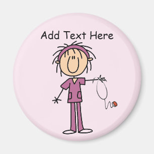 Íman Figura fêmea branca t-shirt e presente da vara da