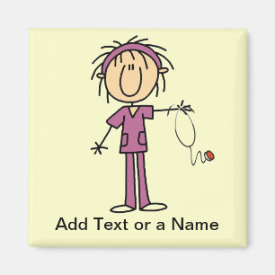 Íman Figura fêmea branca t-shirt e presente da vara da