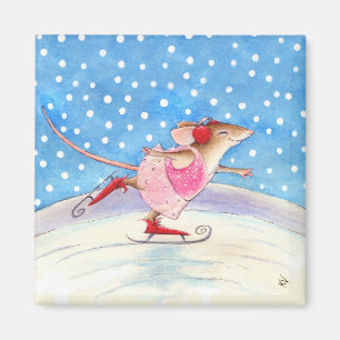 Íman Figura ímã do rato do patinador