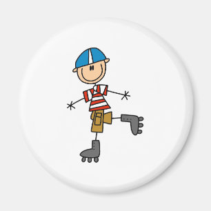 Íman Figura patinagem da vara de rolo