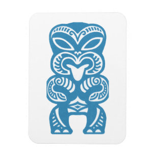 Íman Figura Símbolo de Boa Sorte Tiki Azul