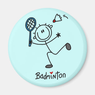 Íman Figura t-shirt e presentes da vara do Badminton
