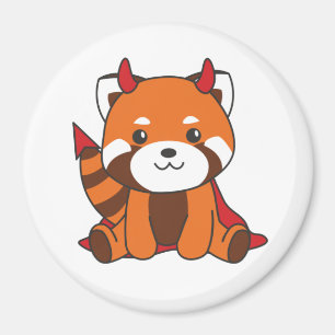 Íman Figurino da Bruxa do Diabo Vermelho Panda Hallowee