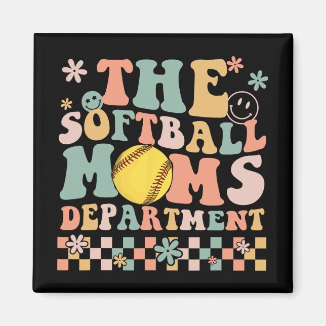Íman Figurino do Dia de as mães do Sofball Mães Departm (Frente)