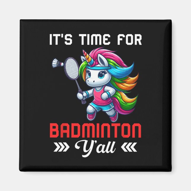 Íman Figurino Do Tempo Para O Algodão De Badminton Colo (Frente)