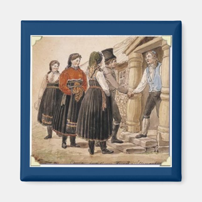 Íman Figurinos Folclóricos noruegueses da região de Tel (Frente)