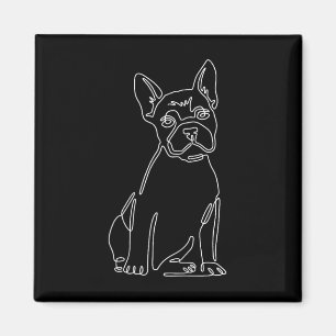 Íman Fila de Buldogue Arte Bonita Cachorro Divertido Mã